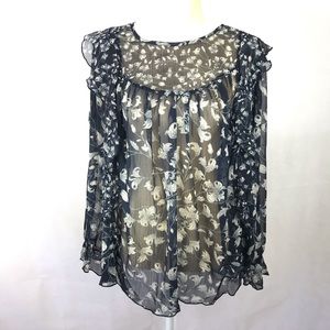 Lucky Brand ruffled blouse 1X